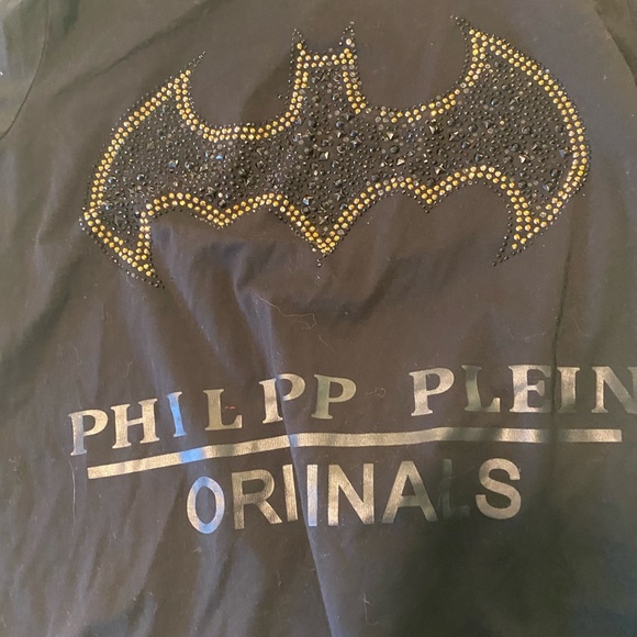 Unisex philipp plein flying bat rhinestone tshirt - Picture 11 of 15